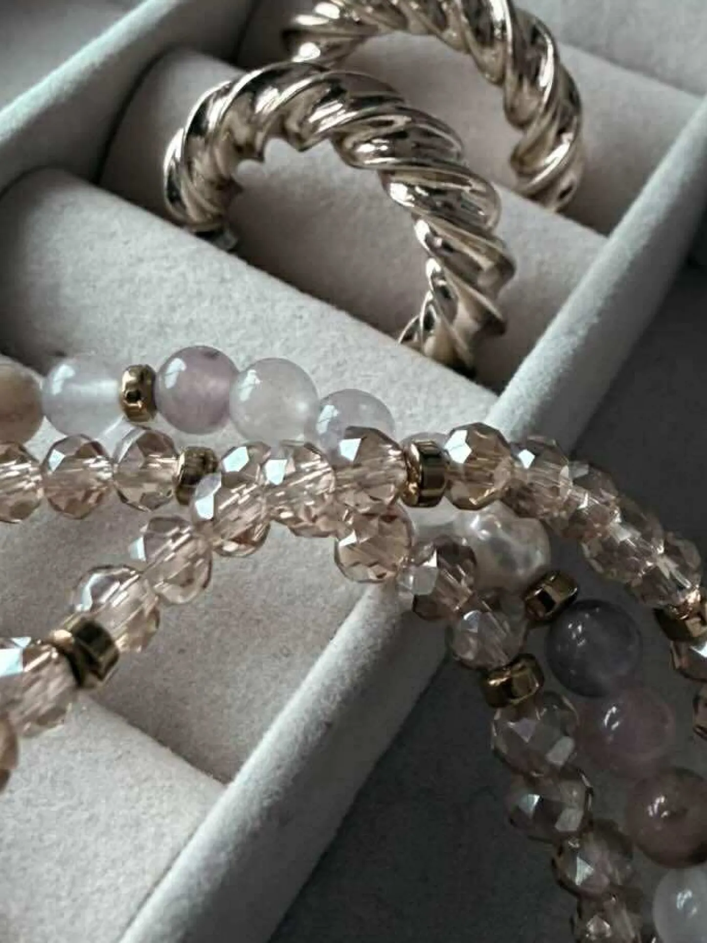 VIAMAJA Armbånd Leah Blush/Natur – Sæt med 3 stk Outlet