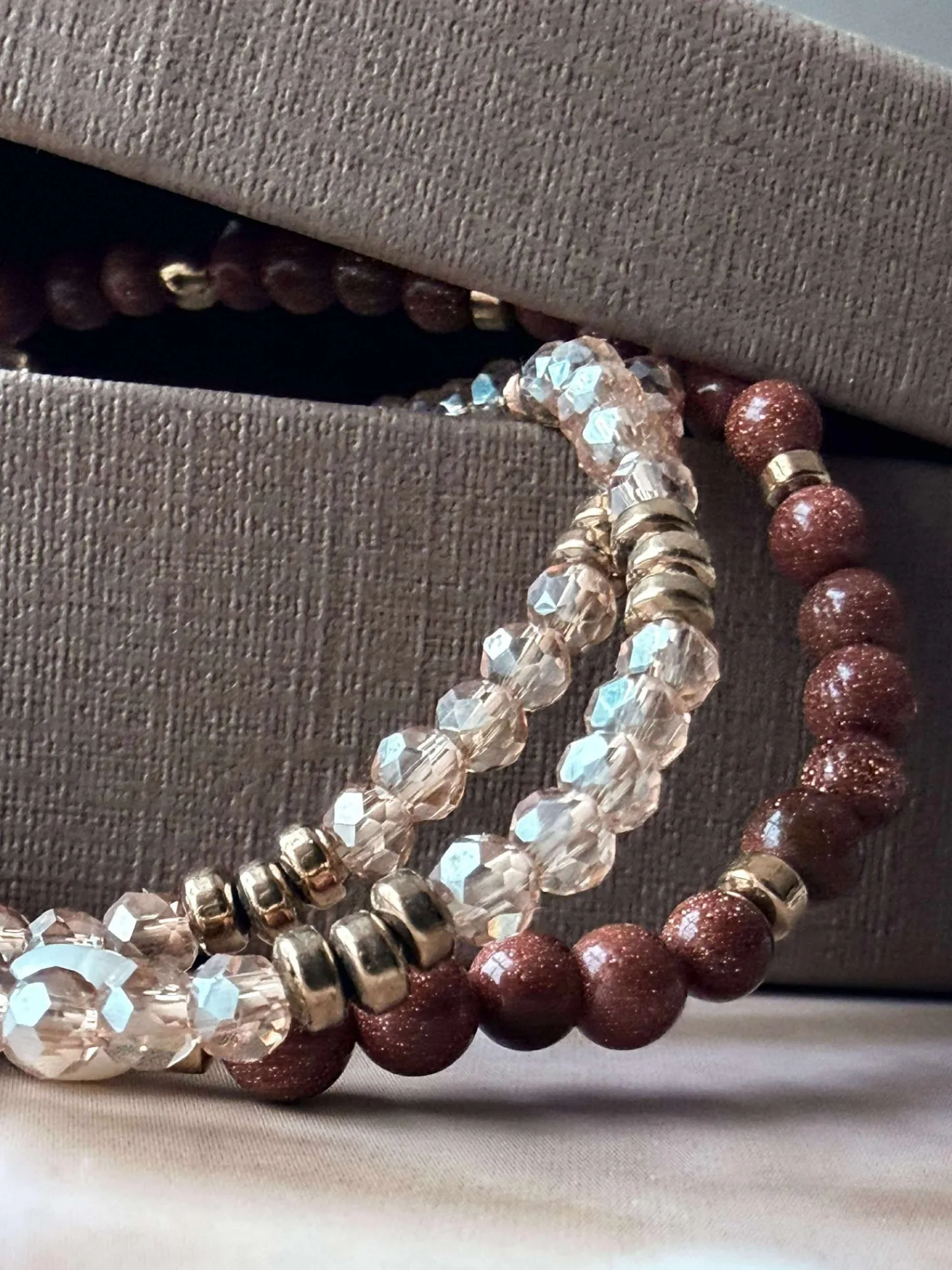 VIAMAJA Armbånd Leah Natur/Cognac – Sæt med 3 stk New
