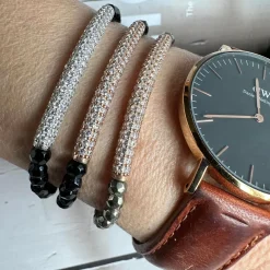 VIAMAJA Armbånd Maja ONYX m. forgyldt sterling silver