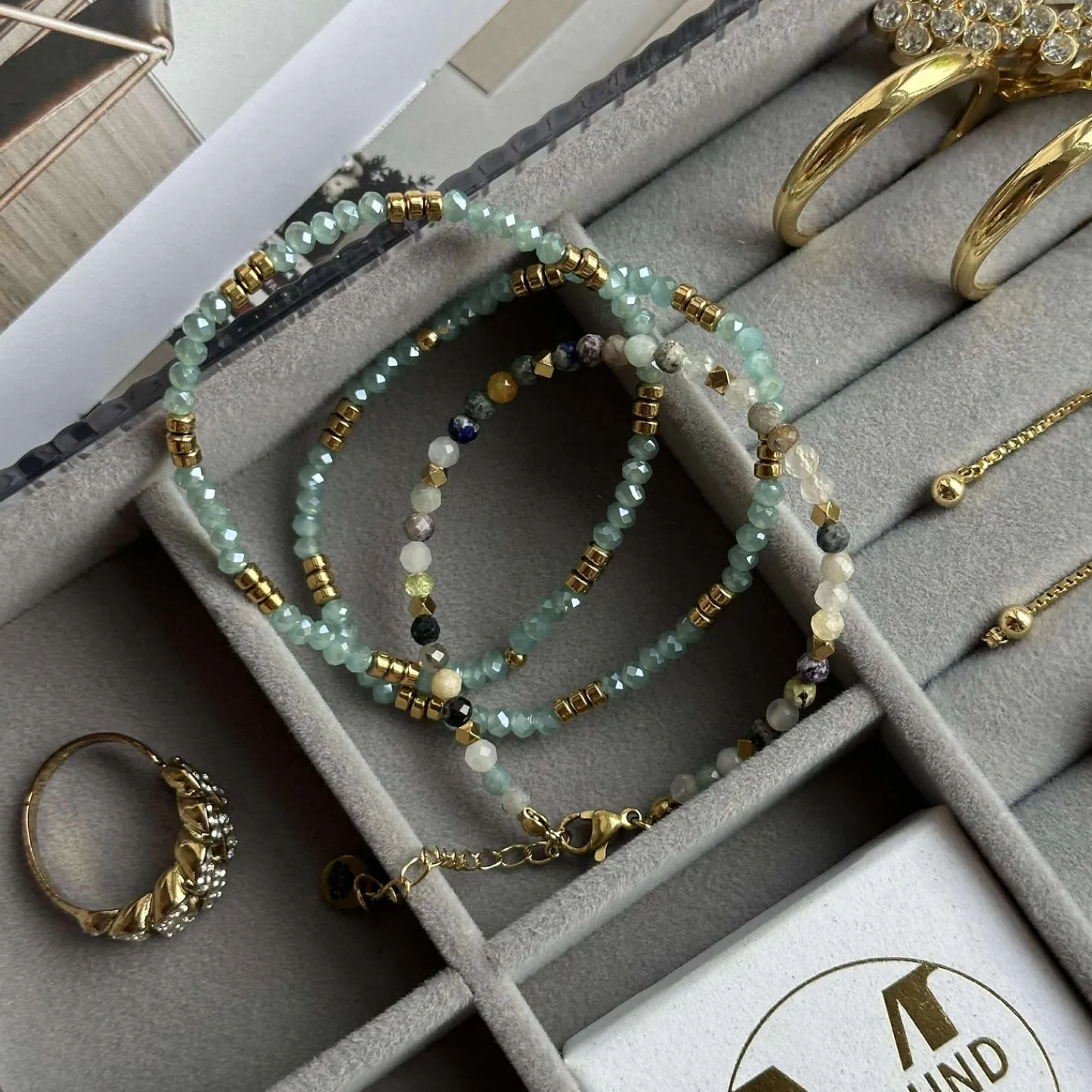 VIAMAJA Armbånd Marika Aqua- Sæt med 3 stk Outlet