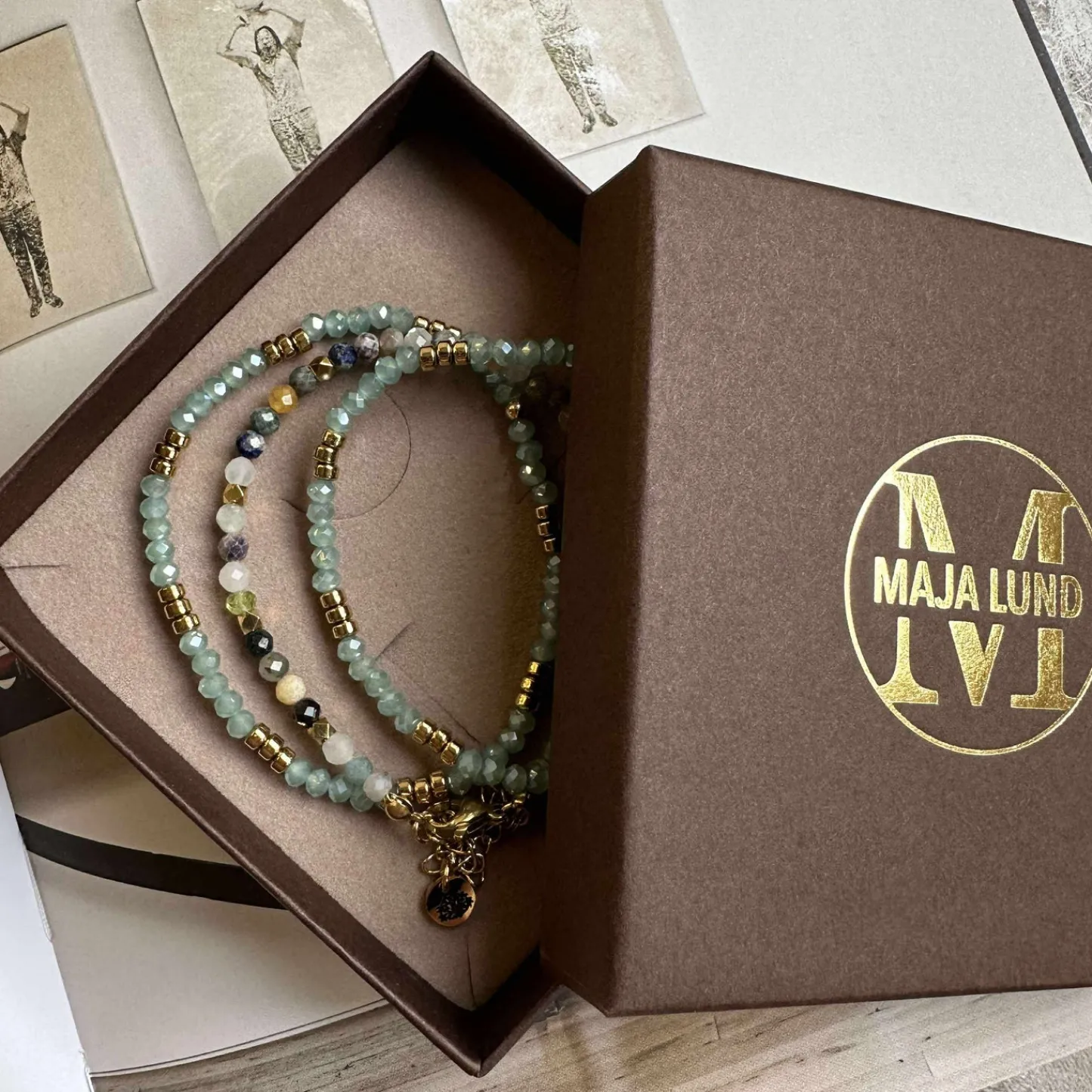 VIAMAJA Armbånd Marika Aqua- Sæt med 3 stk Outlet