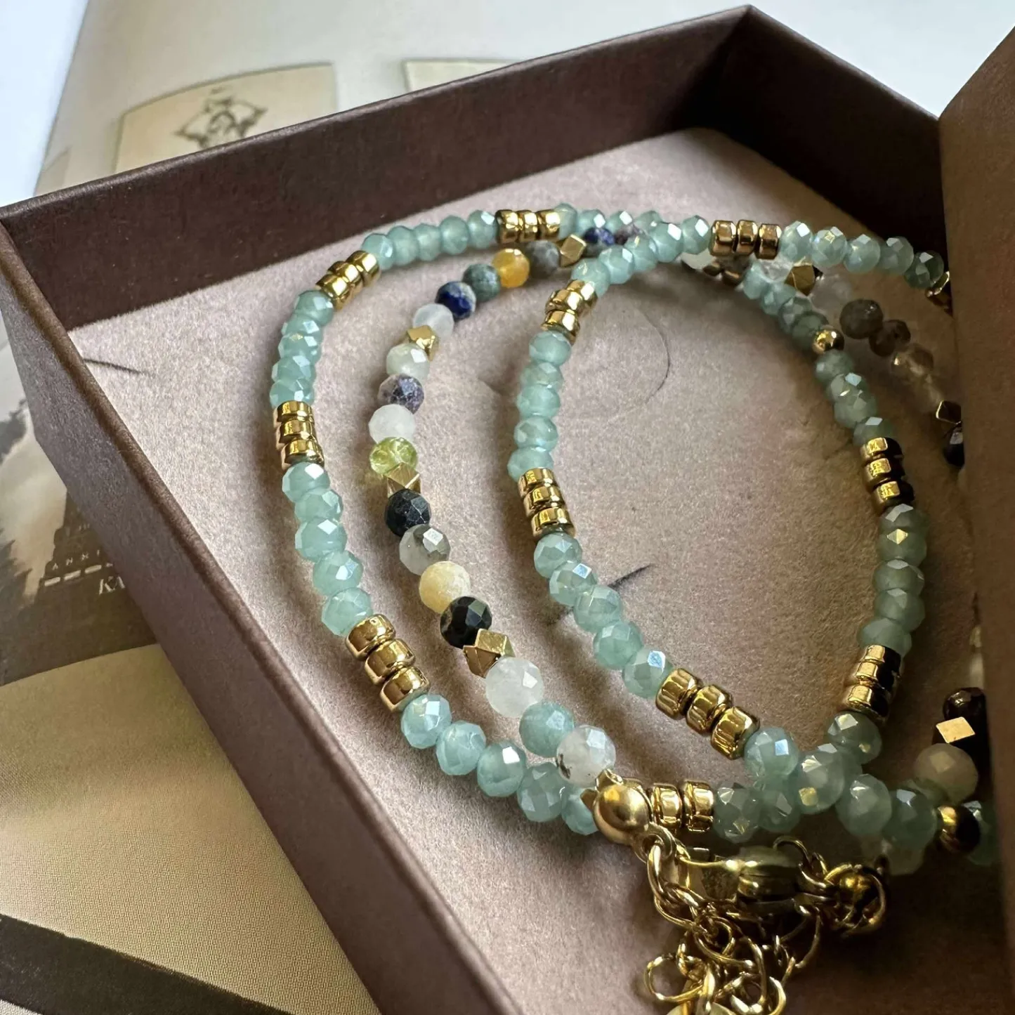 VIAMAJA Armbånd Marika Aqua- Sæt med 3 stk Outlet