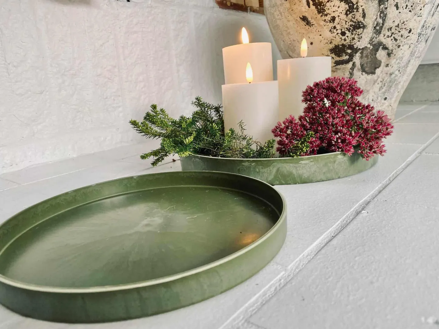 VIAMAJA Bakke beton look – Mellem grøn Clearance