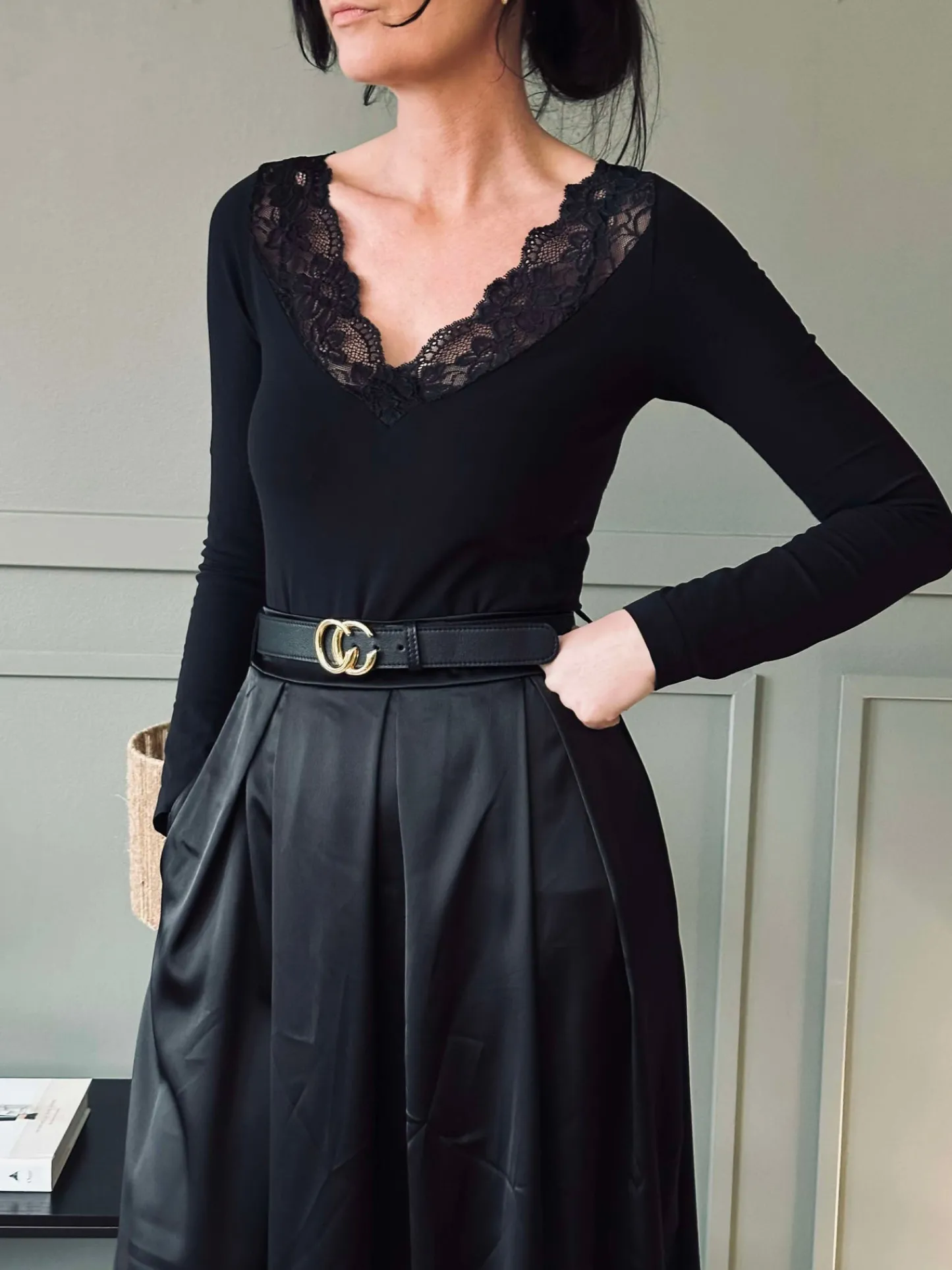 VIAMAJA Bluse Belen black - Mikrofiber Online