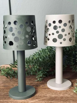 VIAMAJA Bordlampe med solceller - Lys beige