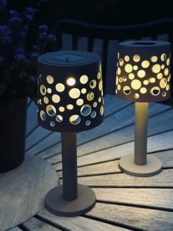 VIAMAJA Bordlampe med solceller - Lys beige