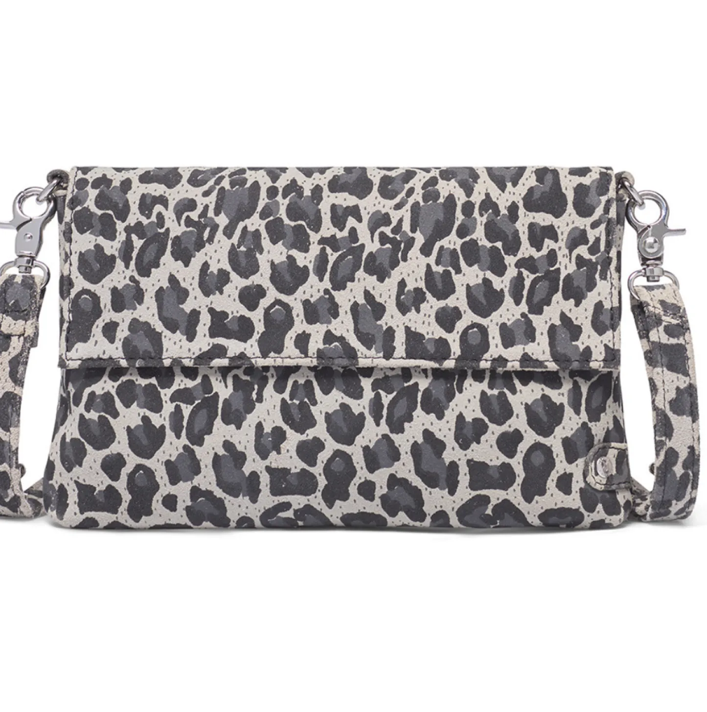 VIAMAJA Clutch Grey leopard leather Hot