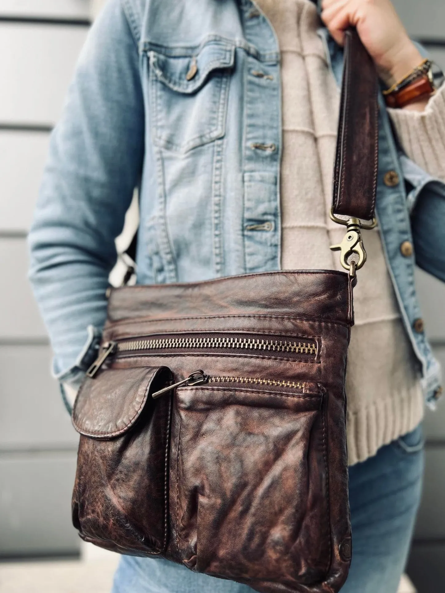 VIAMAJA Crossbody BROWN - Ultra blød
