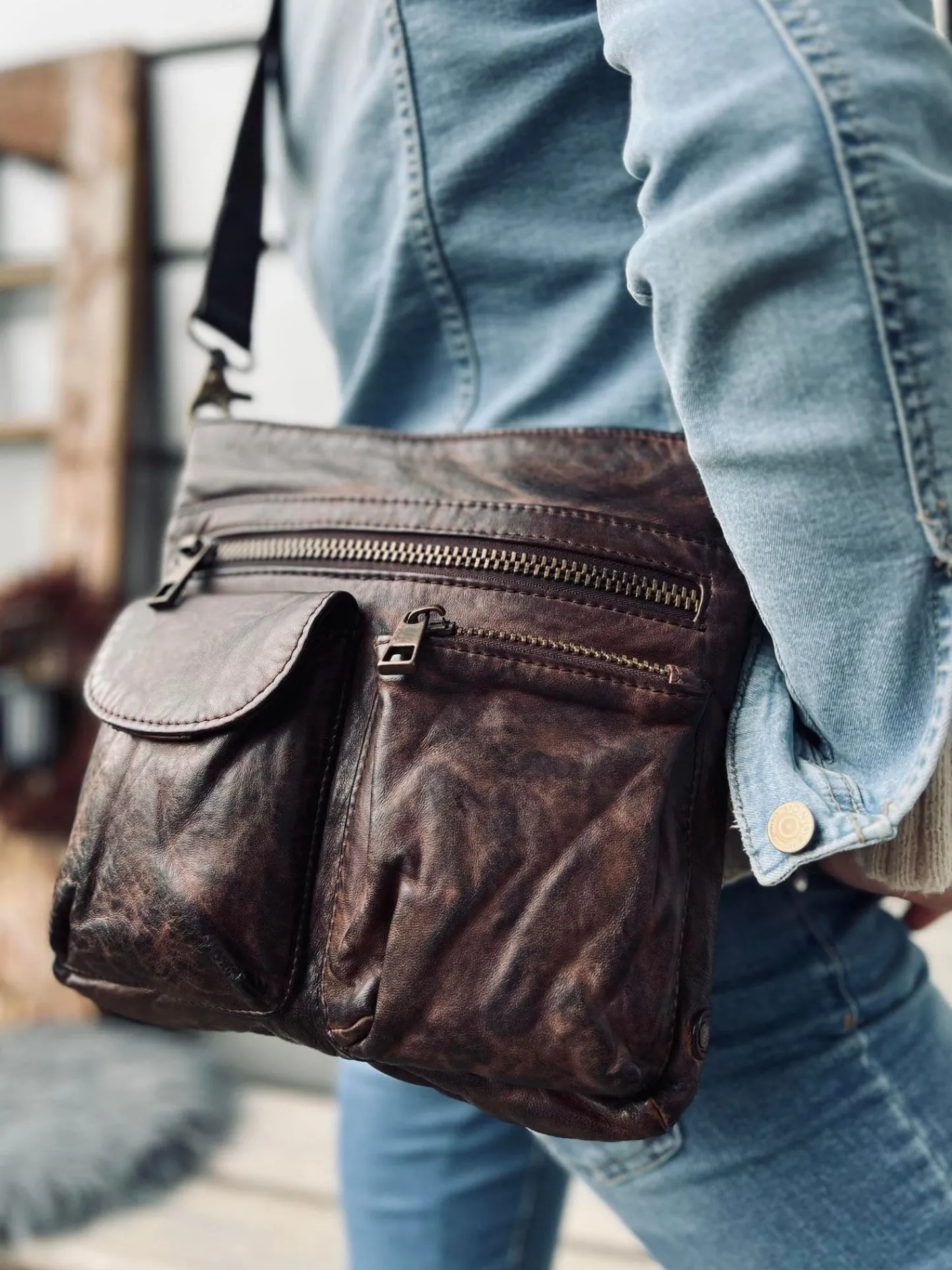 VIAMAJA Crossbody BROWN - Ultra blød
