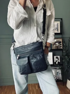VIAMAJA Crossbody NAVY - Ultra blød
