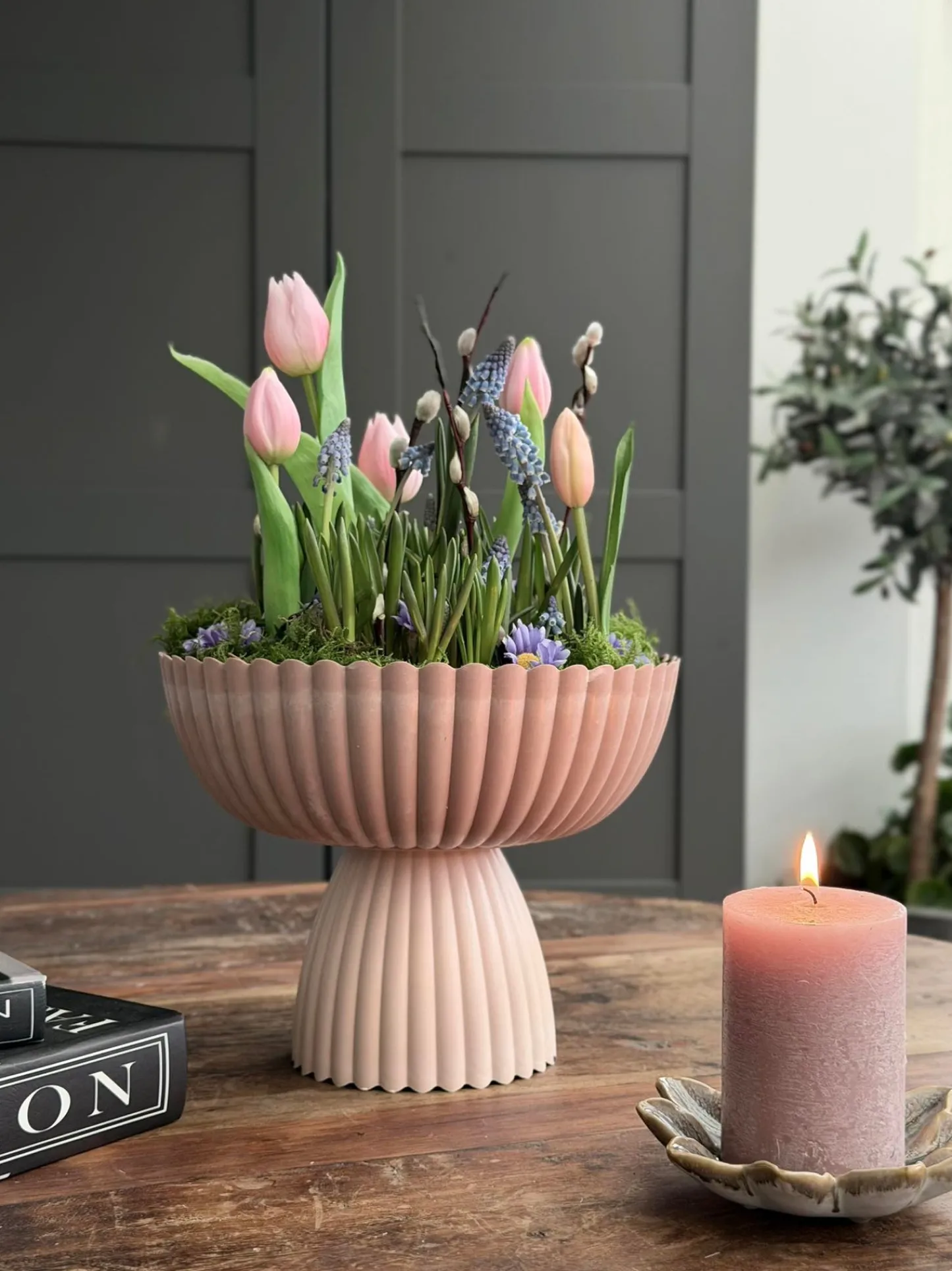 VIAMAJA DIY opsats i beton look - Rosa