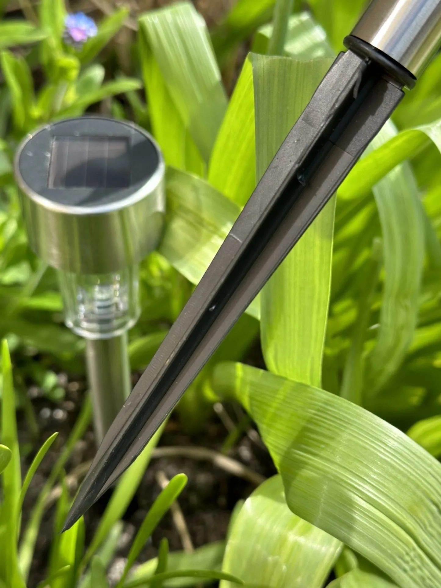 VIAMAJA Fakkel med solceller – Mini steel Sale