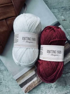 VIAMAJA Garn Polyester 50 gram - Rød Discount
