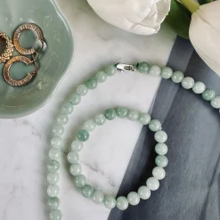 VIAMAJA Halskæde Mary Jade green New