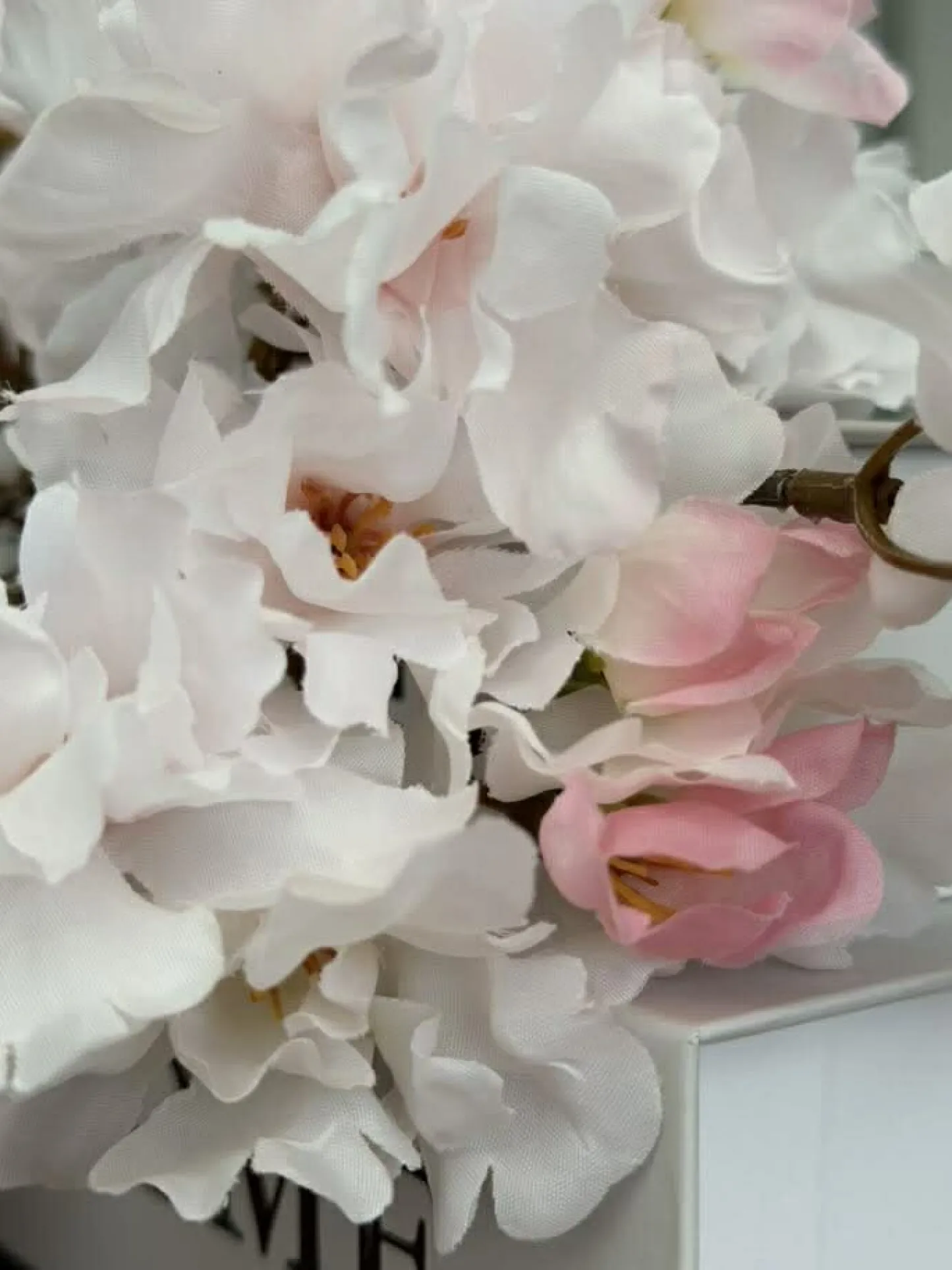 VIAMAJA Kirsebærgren med lys - Rosa / hvid New