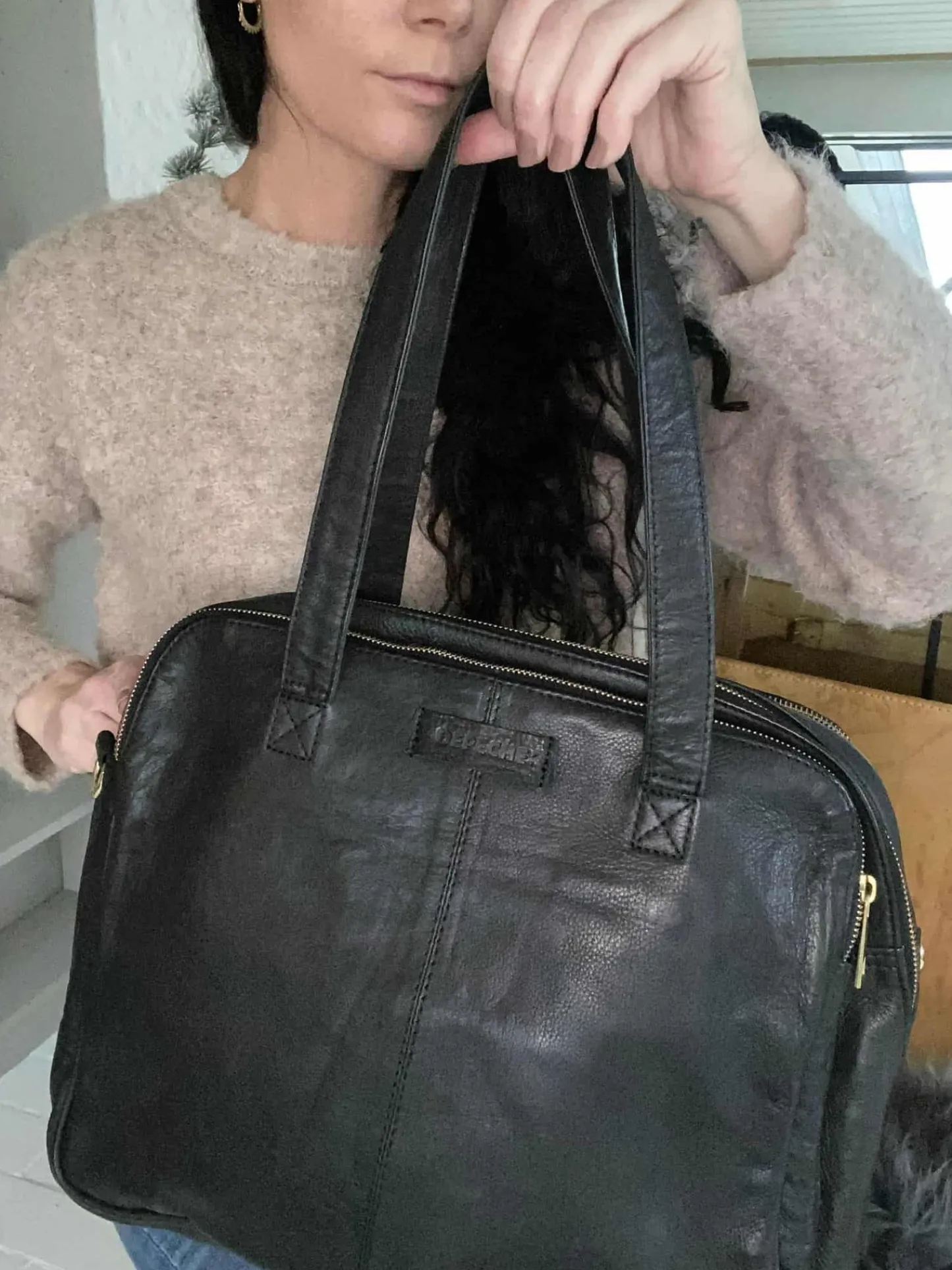 VIAMAJA Laptop taske i blødt skind // Sort Deluxe Online