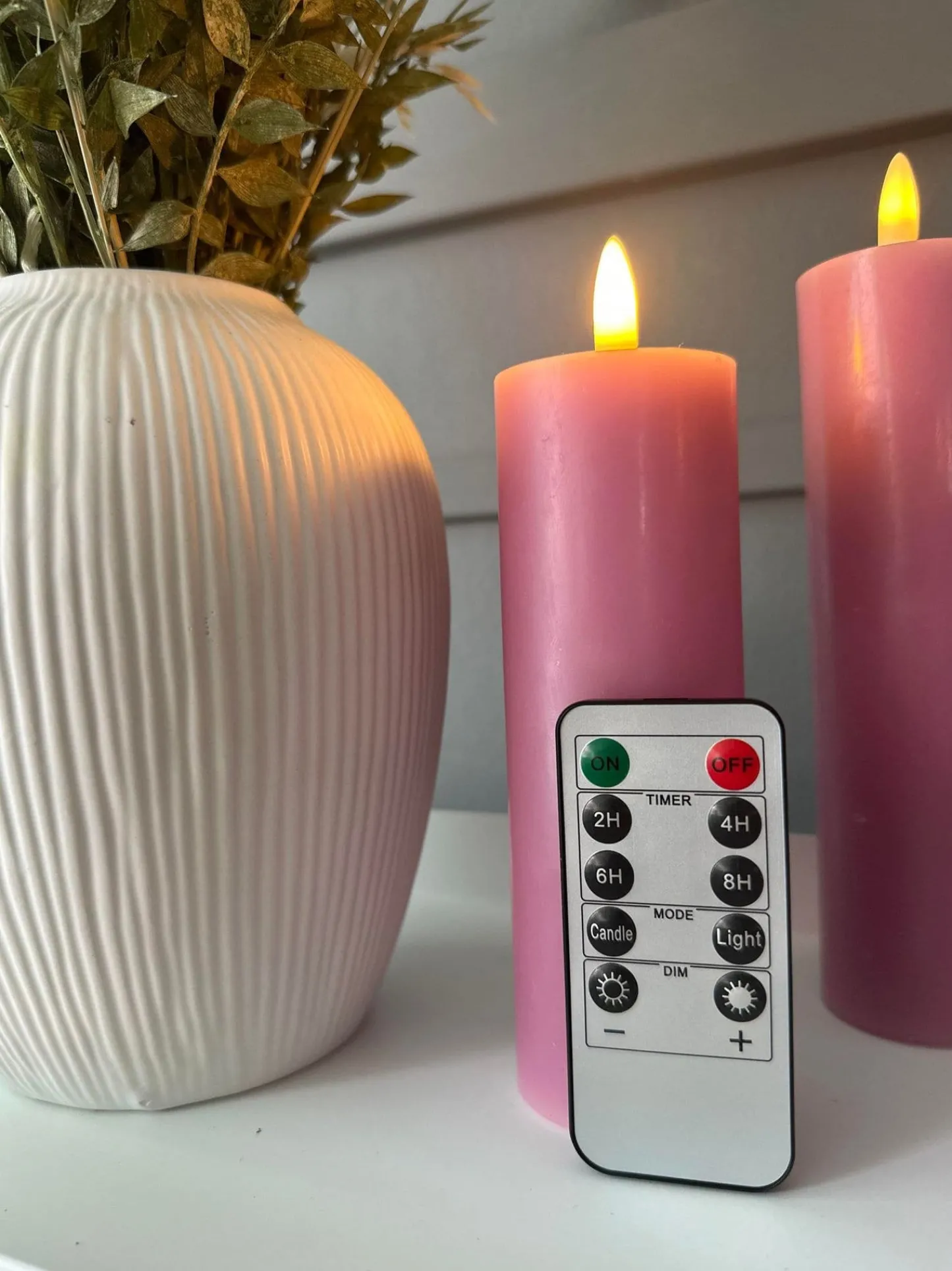 VIAMAJA LED Bloklys / VIOLET 3 stk – Inkl. fjernbetjening Best