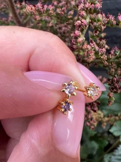 VIAMAJA Mix box GIA violet, pink, clear 18K forgyldt New