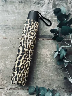 VIAMAJA Paraply - Gylden leopard Sale