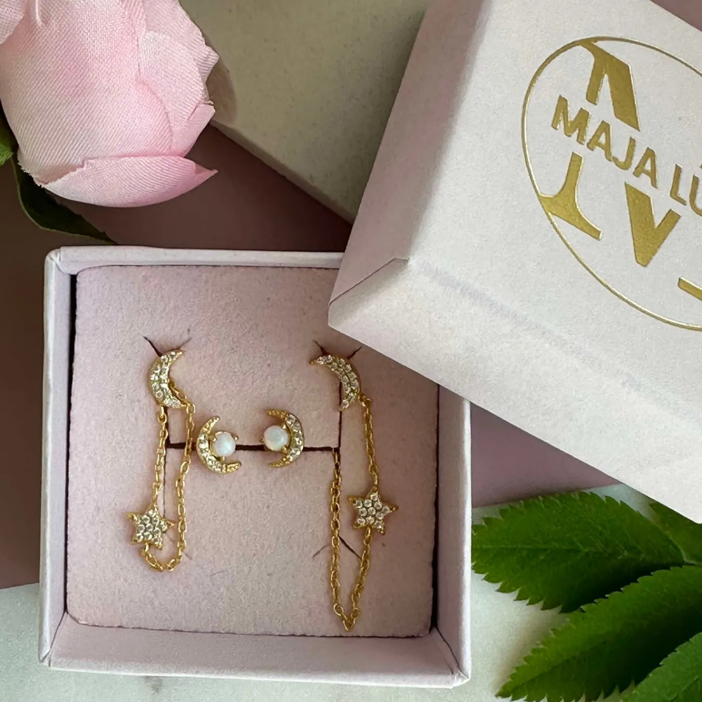VIAMAJA Øreringe Alva - Dobbelt sæt Sterling silver