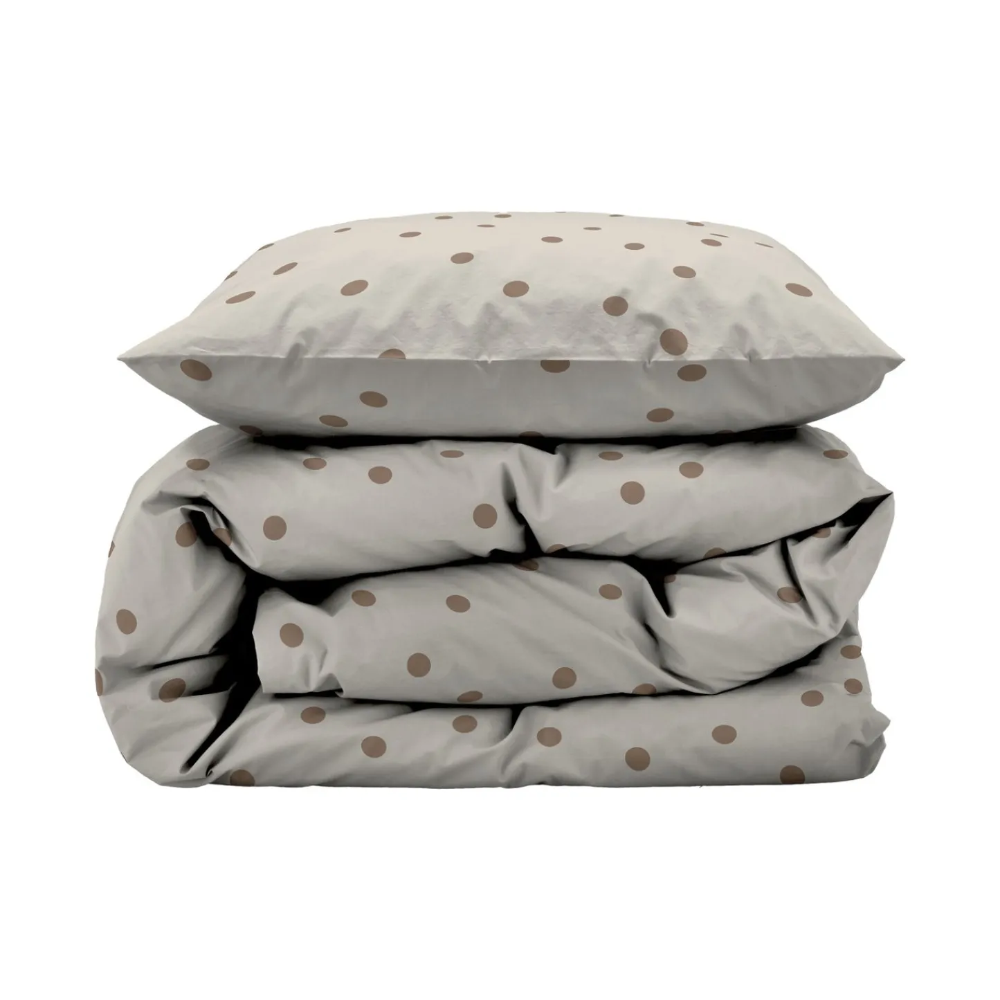 VIAMAJA Sengesæt, Solaris varm taupe, 140x200 - 63x60 New