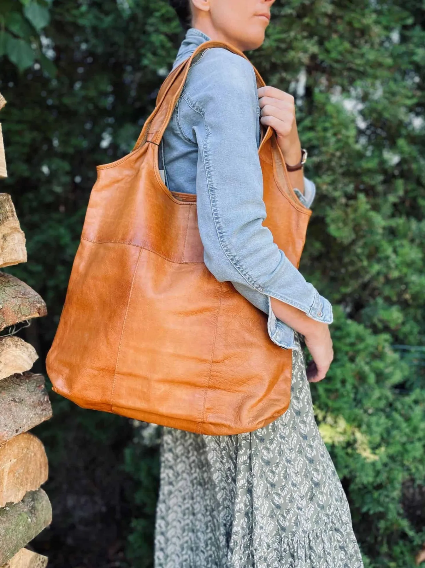 VIAMAJA Shopper – Cognac Hot