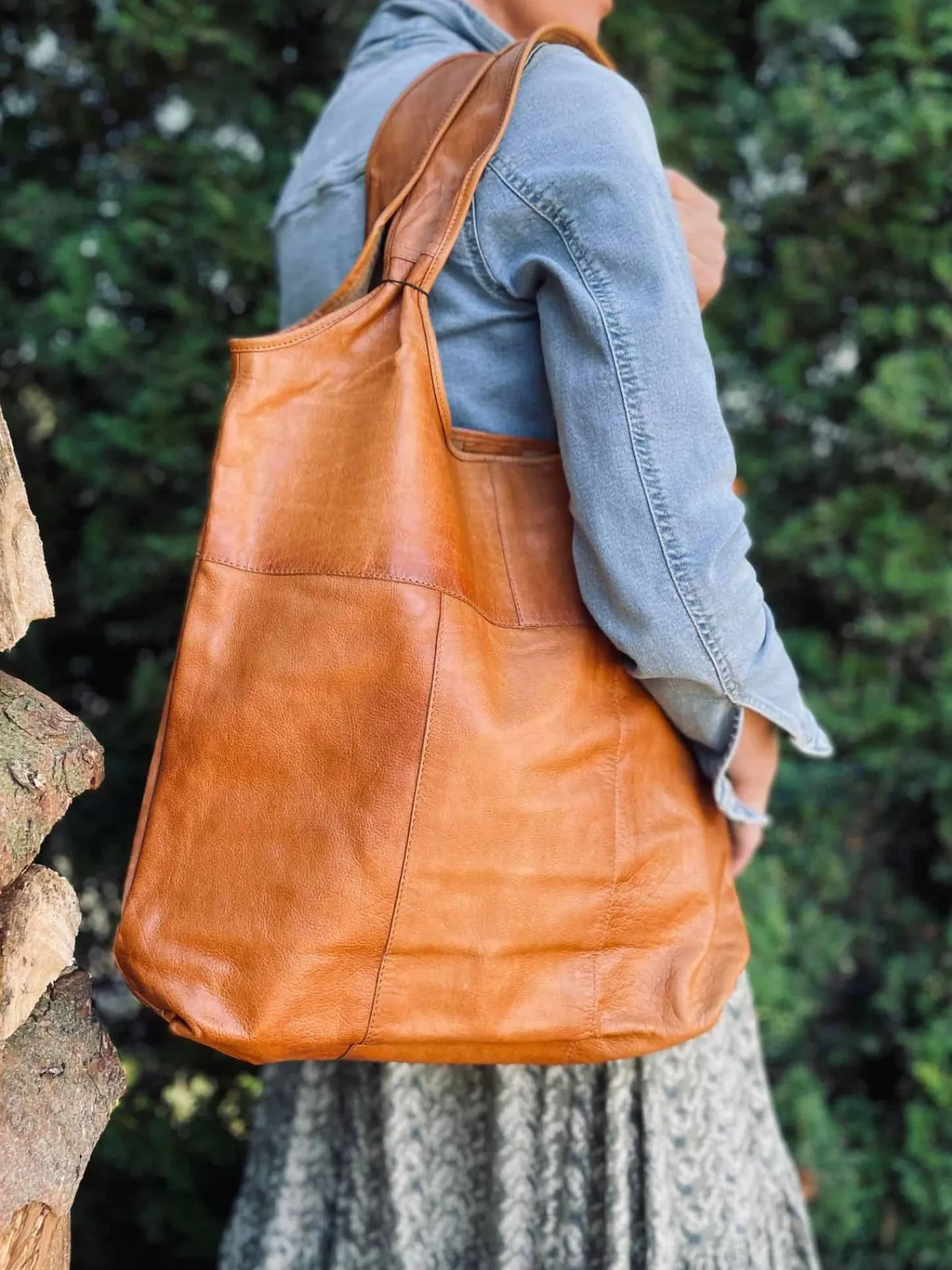 VIAMAJA Shopper – Cognac Hot