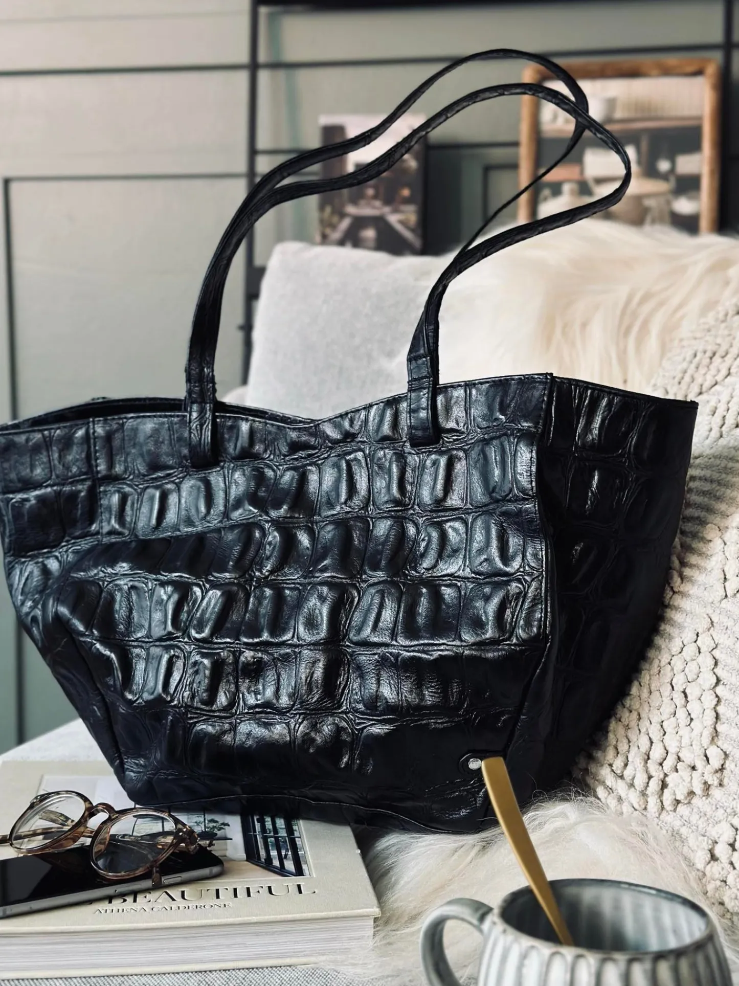 VIAMAJA Shopper Croco deluxe Discount