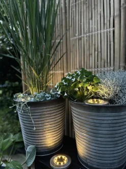 VIAMAJA Solcelle spots SILVER – Sæt med 4 stk Discount