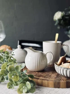 VIAMAJA Sukkerskål Riflet - Porcelæn Best