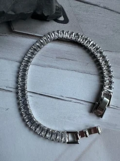 VIAMAJA Tennisarmbånd Thelma med zirkoner - rhodium belagt Discount