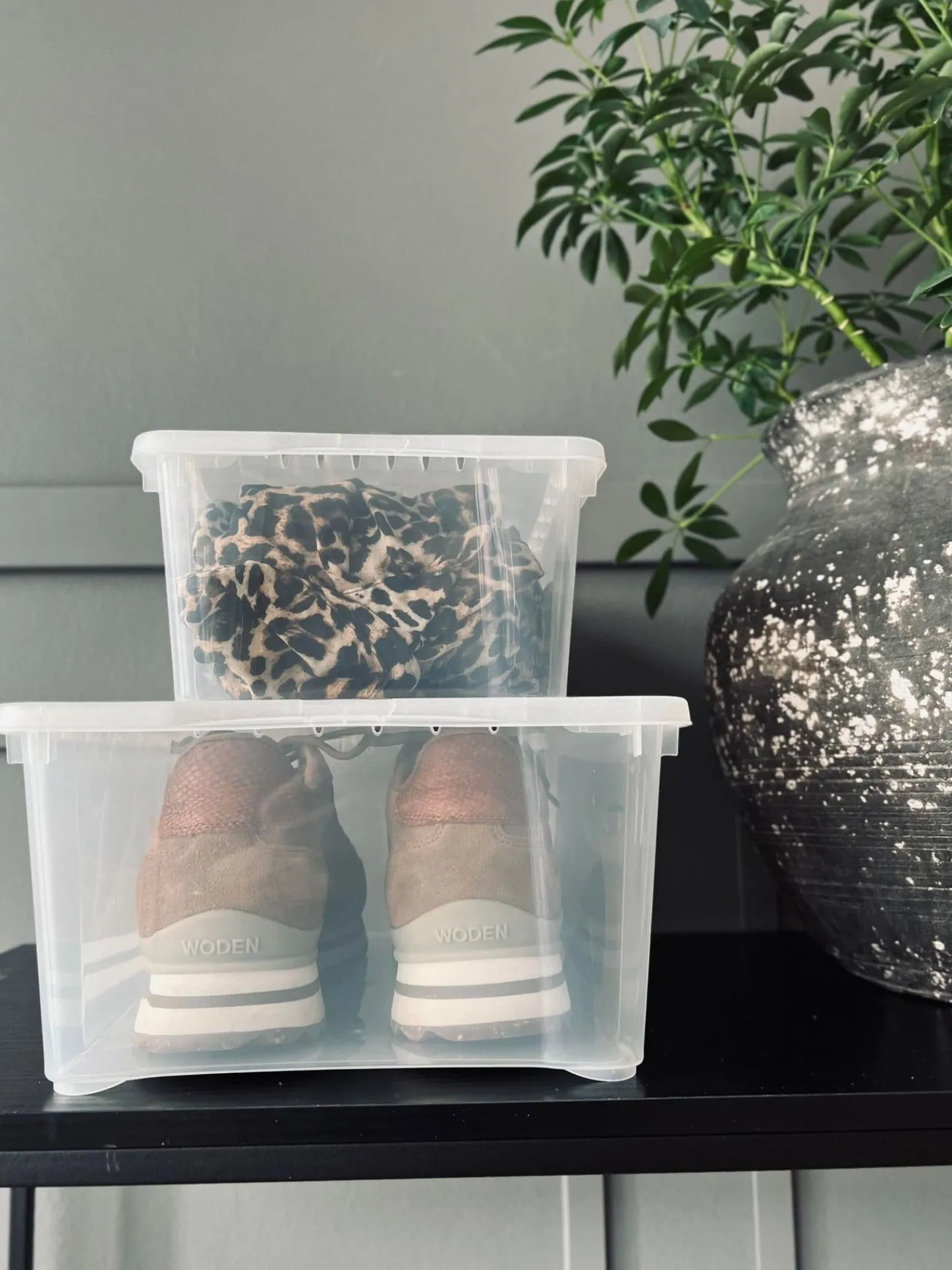VIAMAJA Transparent kasse med låg Outlet