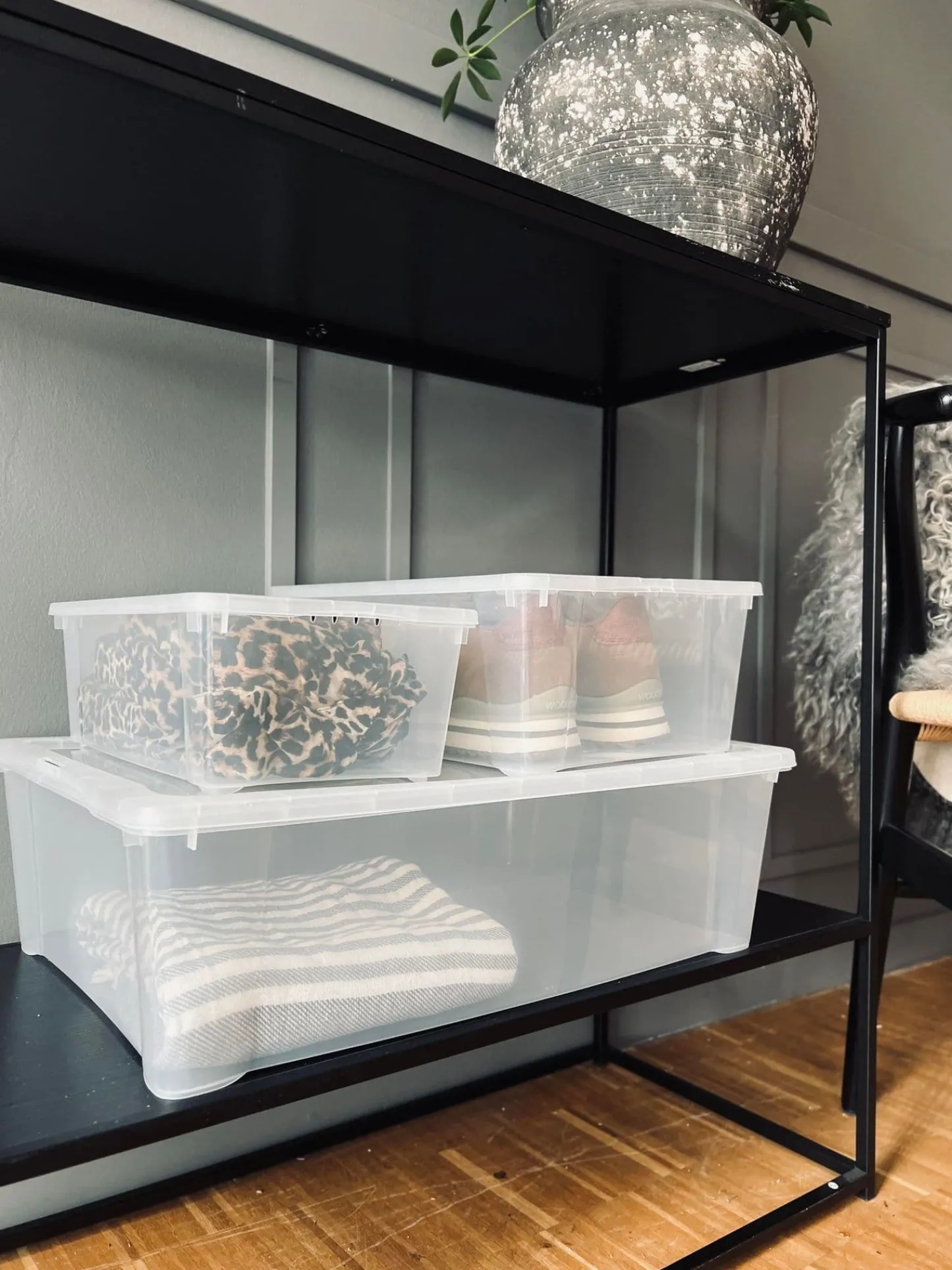 VIAMAJA Transparent kasse med låg Outlet