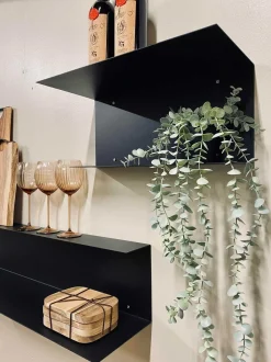 VIAMAJA kombi hylde – Sort 45cm Outlet